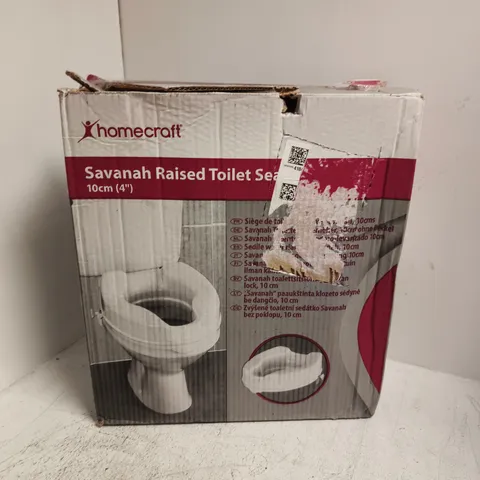BOXED HOMECRAFT SAVANAH RAISED TOILET SEAT (10CM)