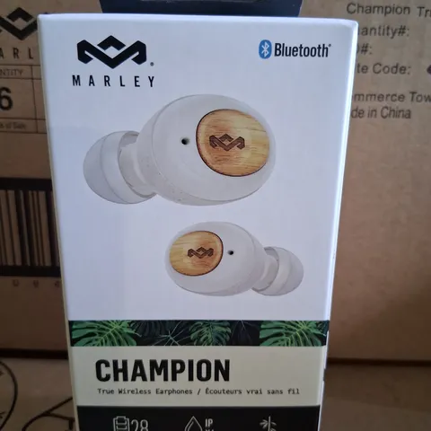 SIX BRAND NEW BOXED HOUSE OF MARLEY CHAMPION WIRELESS BLUETOOTH EARPHONES