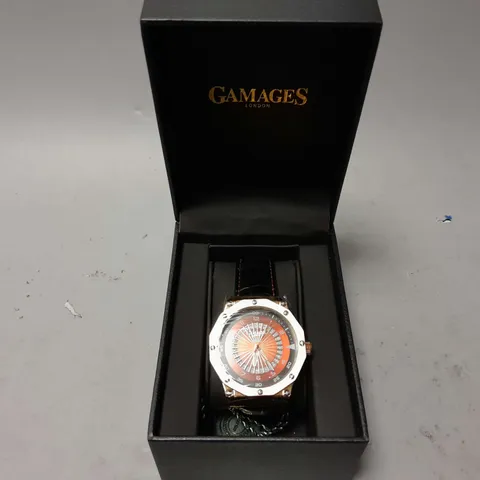 BOXED GAMAGES COMPASS ROSE WATCH