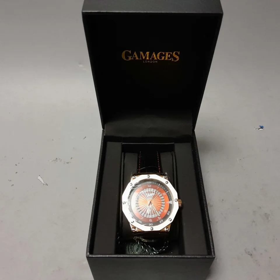 BOXED GAMAGES COMPASS ROSE WATCH