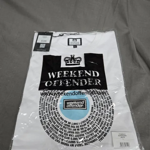 BAGGED WEEKEND OFFENDER SUPERSONIC GRAPHIC T-SHIRT SIZE L
