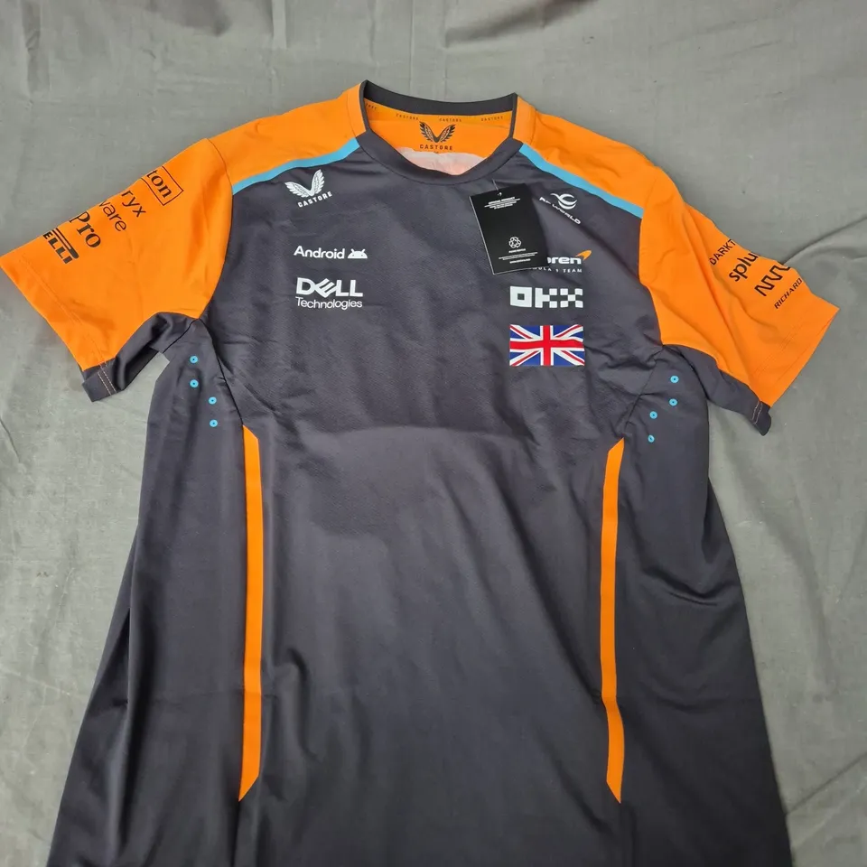 CASTORE MCLAREN REPLICA SET UP T-SHIRT NORRIS 4 - UK MEDIUM