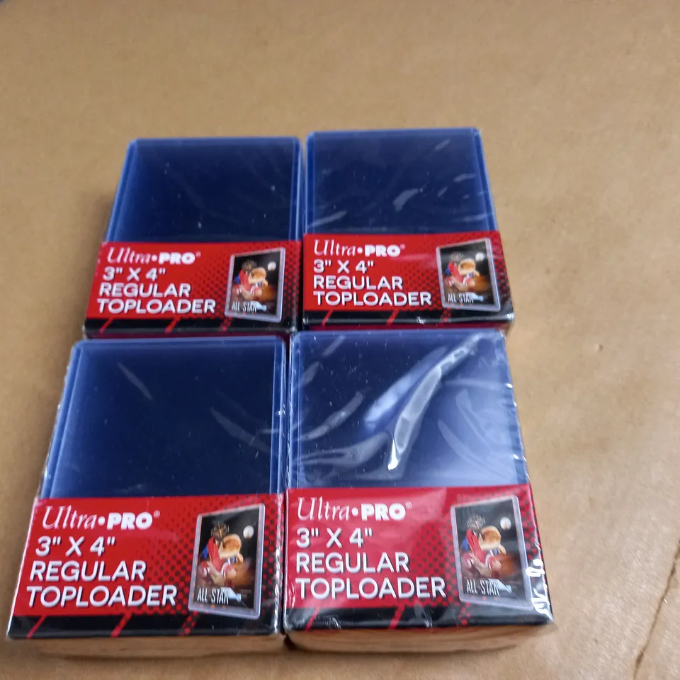 LOT OF 4 25-PACKS OF ULTRA PRO 3X4" REGULAR TOPLOADER PACKS