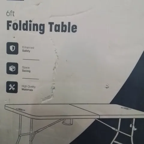 BOXED KEPLIN 6FT FOLDING TABLE