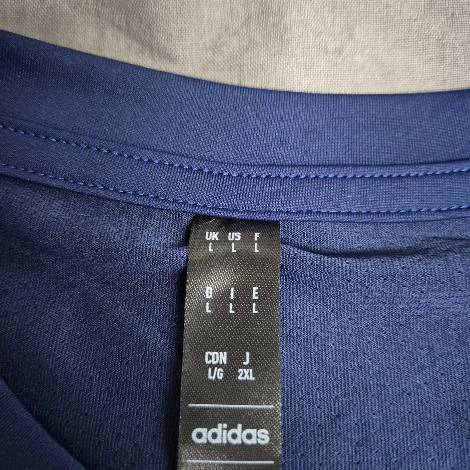 ADIDAS BLUE LONG-SLEEVE TRAINING TOP – UK LARGE