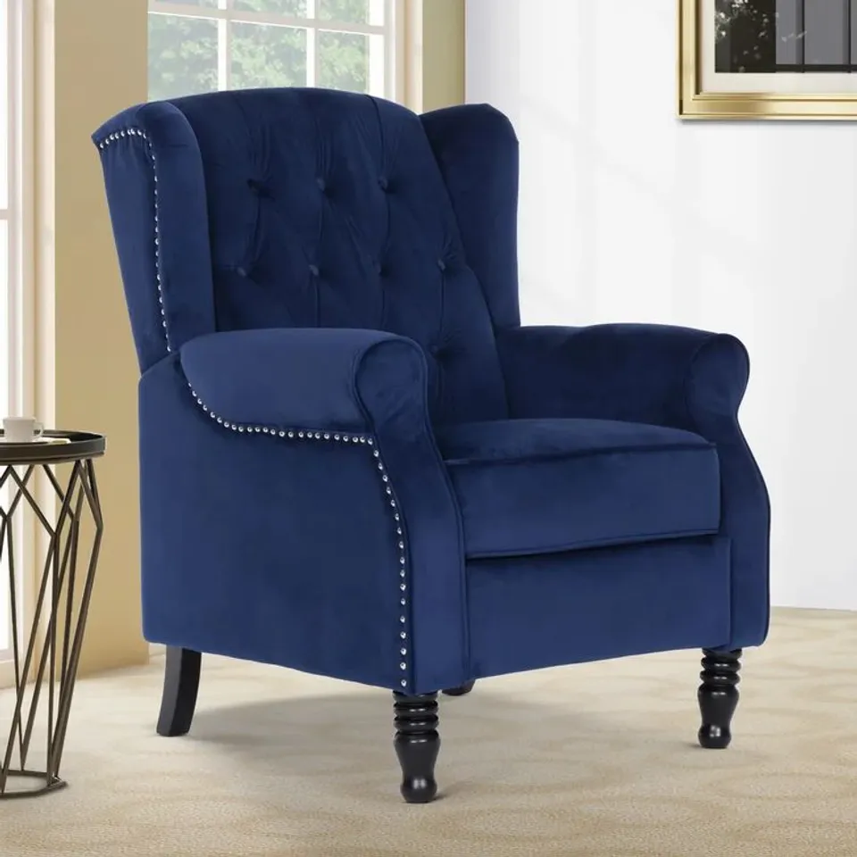 SUNGLOW MANUAL RECLINER UPHOLSTERY COLOUR BLUE