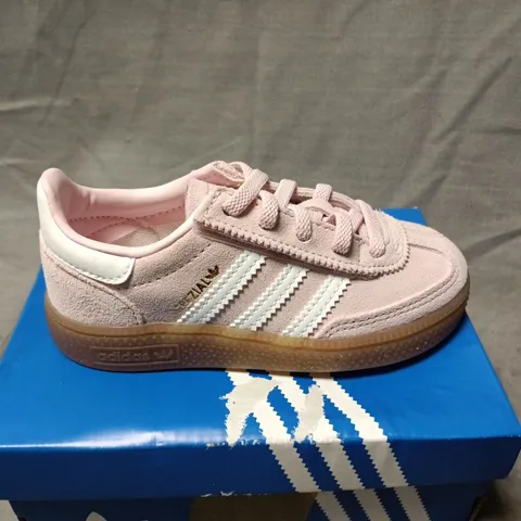 ADIDAS HANDBALL SPEZIAL CF EL I KIDS' TRAINERS - PINK SUEDE, UK 7½