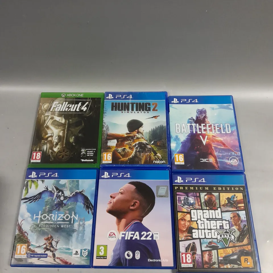 10 X ASSORTED VIDEO GAMES TO INCLUDE PROJECT CARS 2, BATTLEFIELD V, FORZA 7 ETC