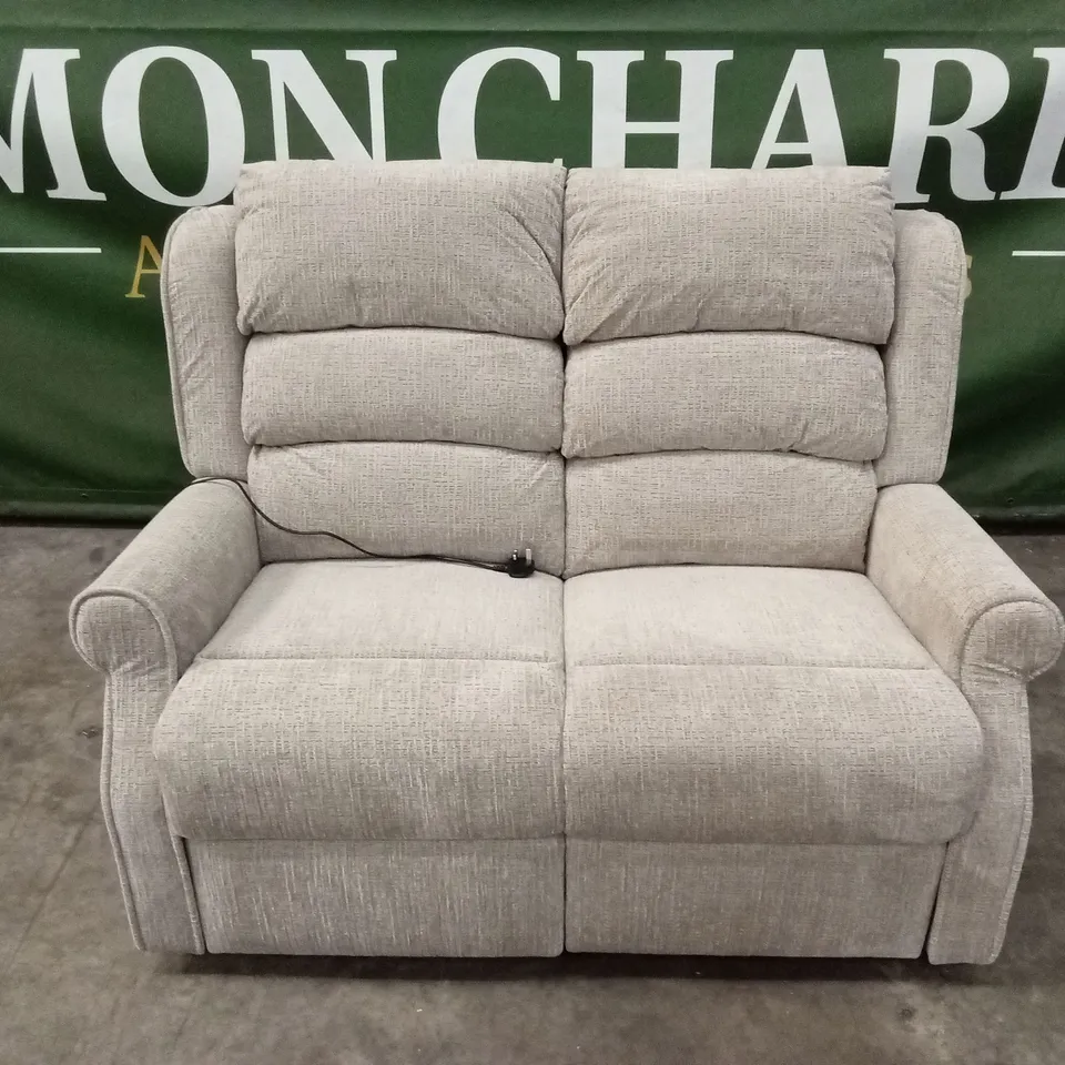 CONSTANTINO 2 SEATER ELECTRIC RECLINER SOFA - BEIGE FABRIC