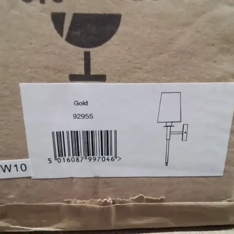BOXED GOLD WALL MOUNTED LIGHT 