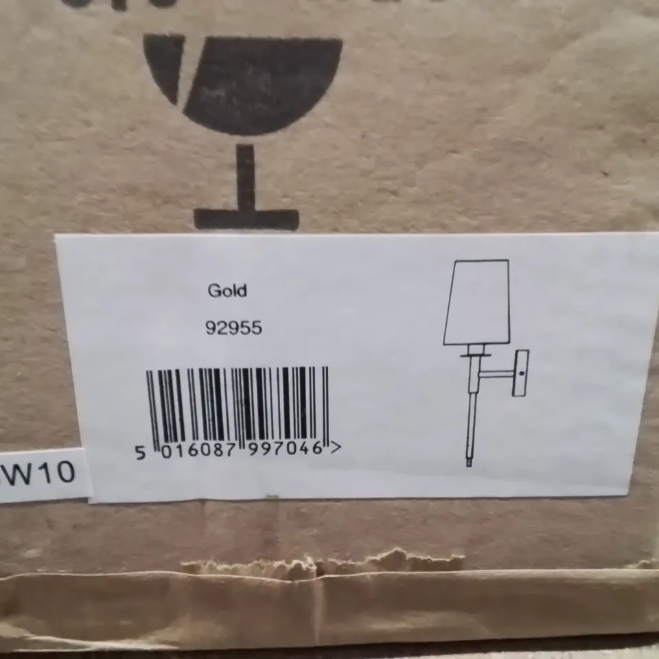 BOXED GOLD WALL MOUNTED LIGHT 