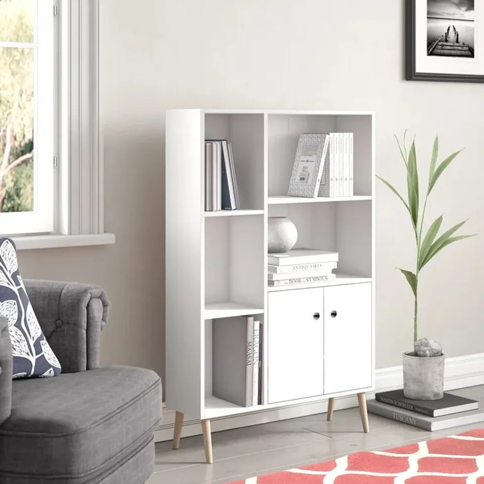 LANDYN BOOKCASE COLOUR: WHITE BOX 1 OF 1
