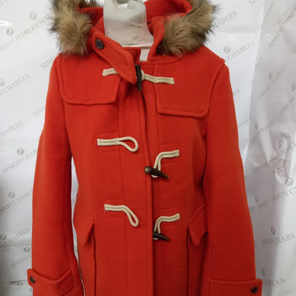 UNIQLO ORANGE FUR HOOD JACKET - MEDIUM