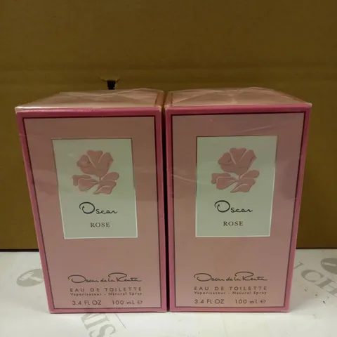 LOT OF 2 ROSE BY OSCAR DE LA RENTA FOR WOMEN - 100ML