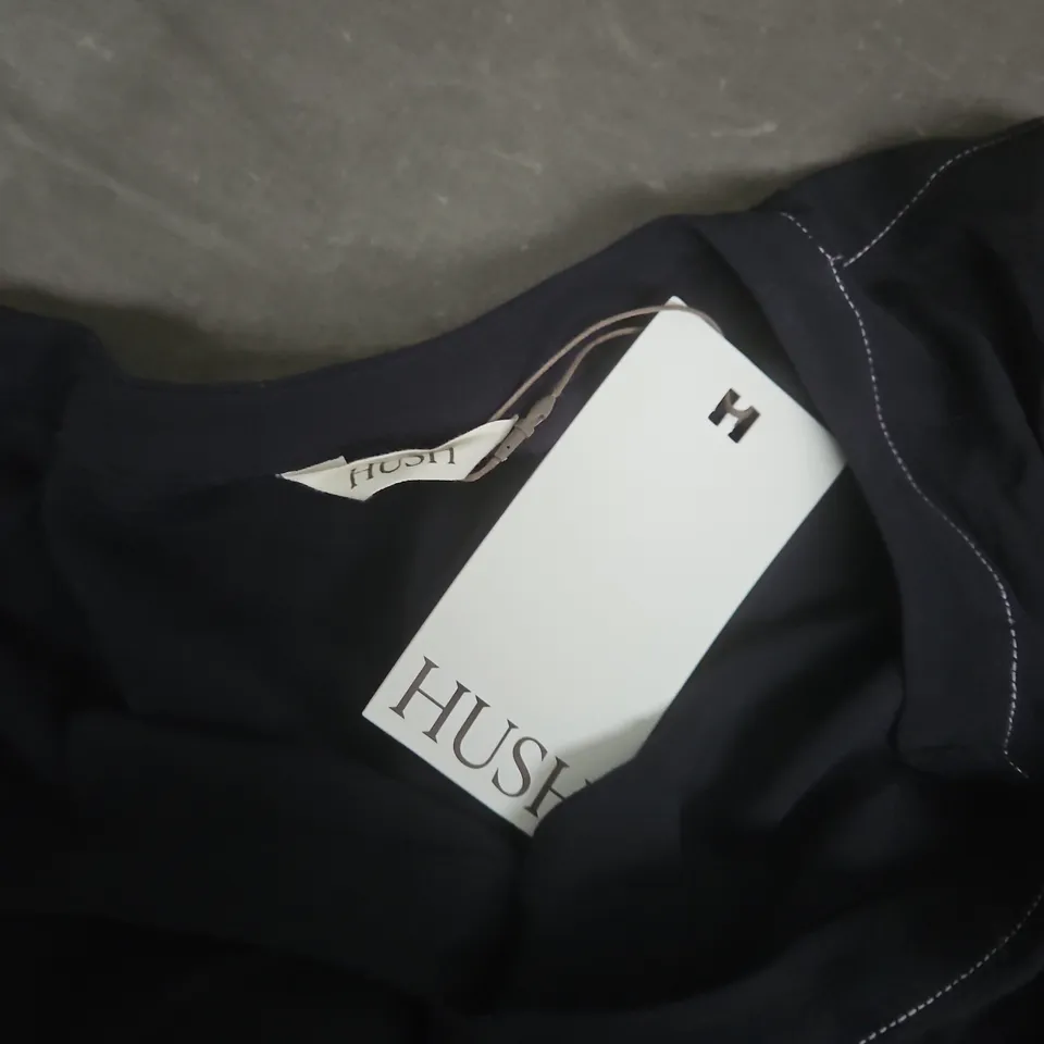 HUSH JULIE CONTRAST MAXI DRESS IN MIDNIGHT NAVY - SIZE 10