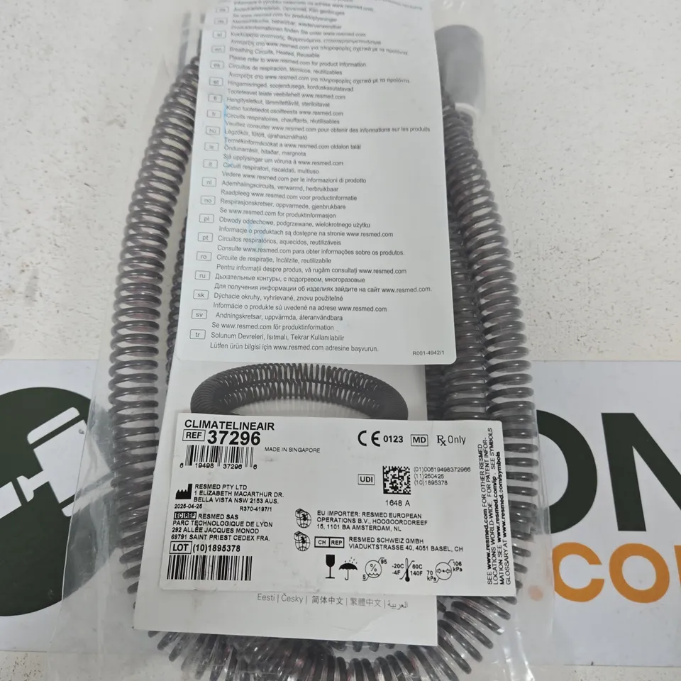 RESMED CLIMATELINEAIR CPAP TUBING – REF 372996, NEW IN PACKAGING