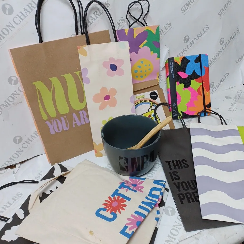 APPROXIMATELY 12 COTTON ON ITEMS INCLUDING BIRTHDAY CARDS, LARGE FOOD BOWL, A4 NOTEBOOK