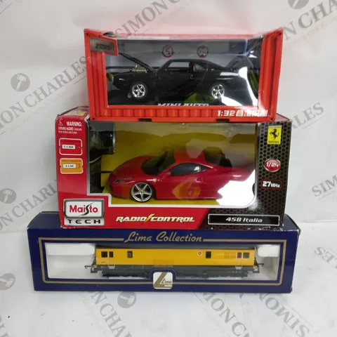 THREE ASSORTED MODEL VEHICLES TO INCLUDE; MINIAUTO, MAISTO TECH AND LIMA COLLECTION