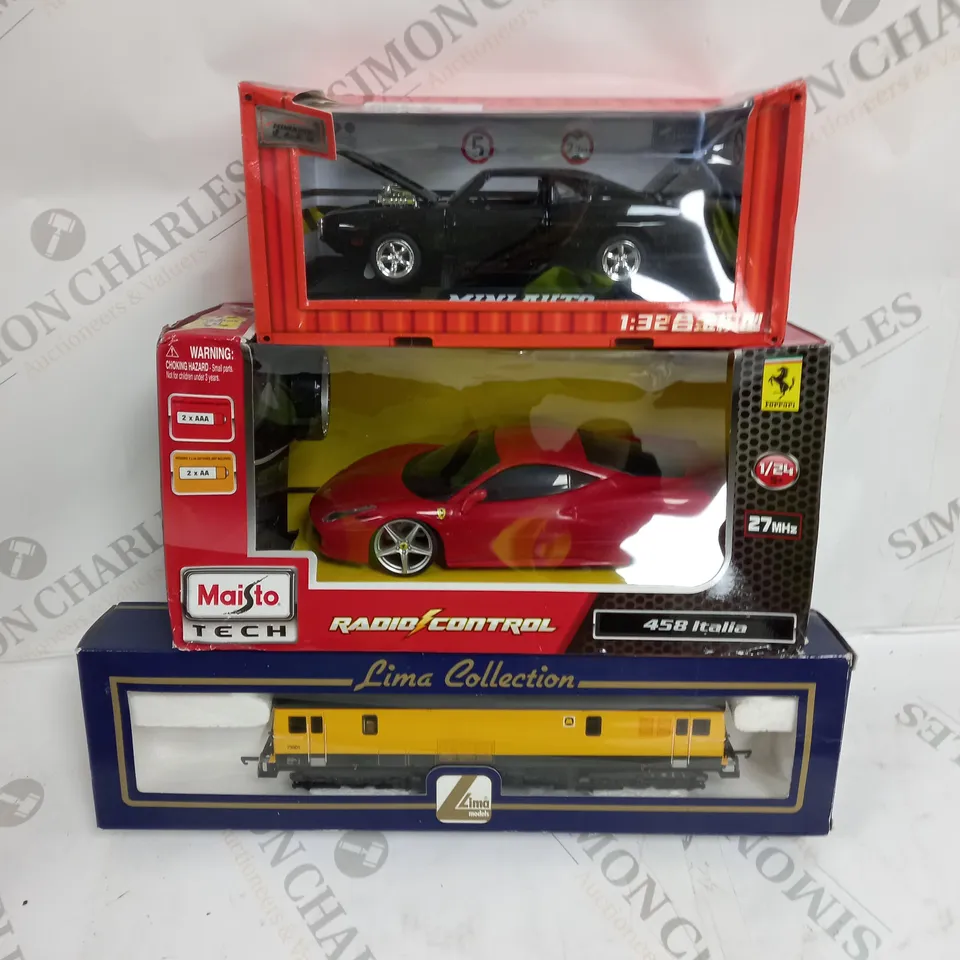 THREE ASSORTED MODEL VEHICLES TO INCLUDE; MINIAUTO, MAISTO TECH AND LIMA COLLECTION