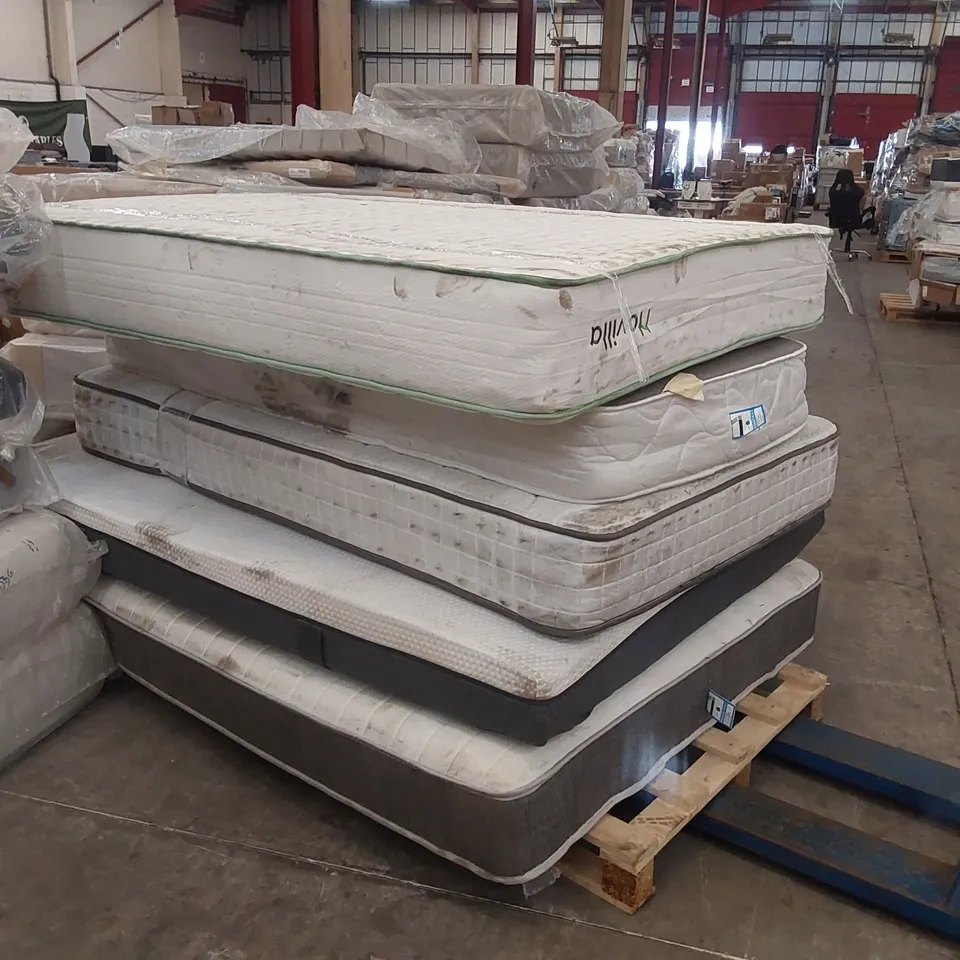 PALLET TO CONTAIN 5 MATTRESSES - VARIOUS SIZES, CONDITIONS, BRANDS ECT