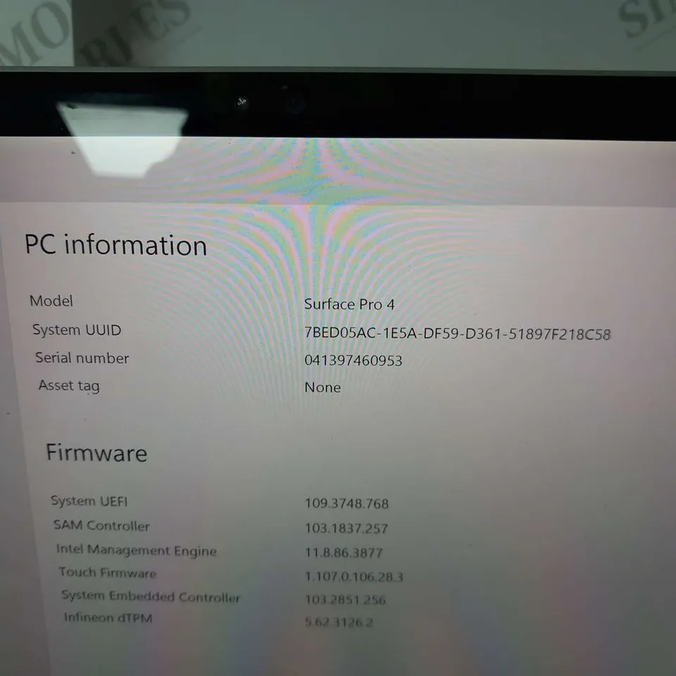 MICROSOFT SURFACE PRO 4 128GB 1724