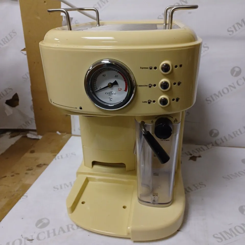SWAN RETRO CREAM ESPRESSO COFFEE MACHINE 