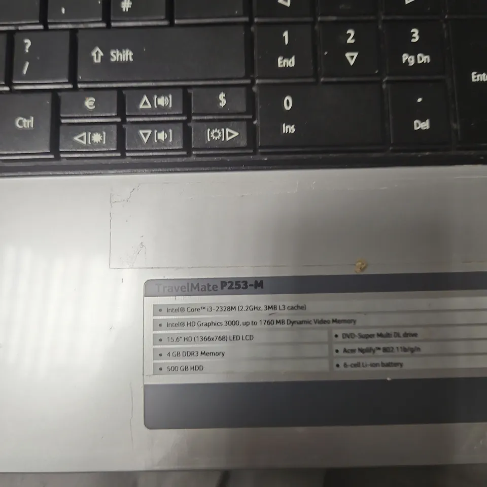 ACER TRAVELMATE P253-M LAPTOP