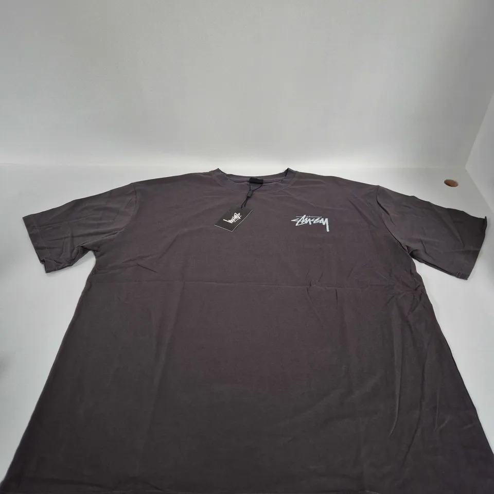 STUSSY LIGHT GREY CREW NECK TOP SIZE XXL