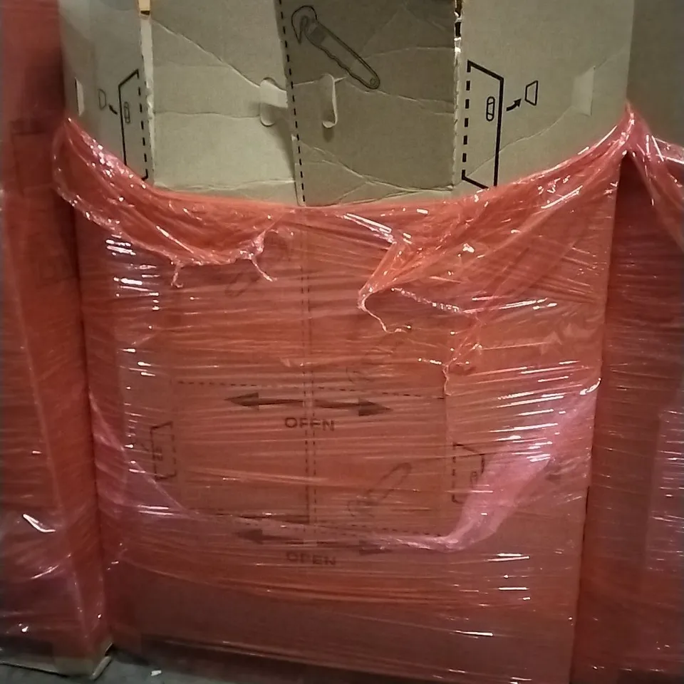 PALLET CONTAINING ASSORTED PRODUCTS INCLUDING TOILET SEAT, WOODEN TRIPOD, CHILDREN'S TRICYCLE, BABY PLAYPEN & CAT LITTER BOX