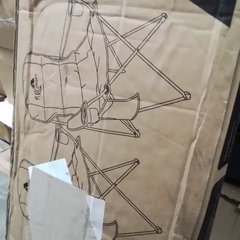 BOXED VOYAGER SET OF 2 PADDED CAMPING CHAIRS GREY