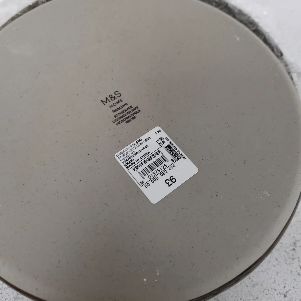 LOT OF 8 GLAZED M&S DECORATIVE PLATES
