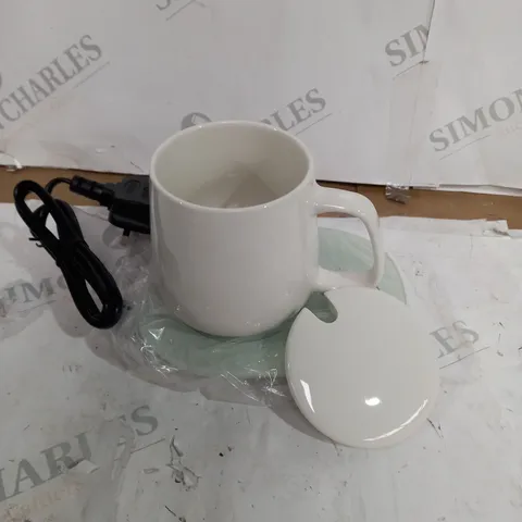 PLUG IN DRINK WARMER SET COLOUR: WHITE