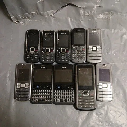 10 X ASSORTED RETRO MOBILE PHONES TO INCLUDE NOKIA, MOBIWIRE ETC	
