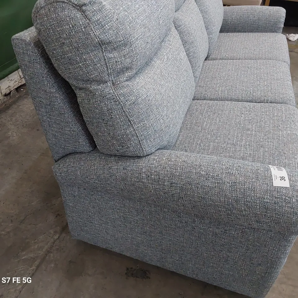 QUALITY BRITISH DESIGNER G PLAN AVON THREE SEATER SOFA AROLA SKY FABRIC 