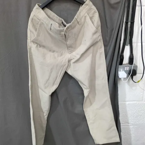 FRENCH CONNECTION BEIGE CORDUROY TROUSERS – MEN'S UK SIZE 36