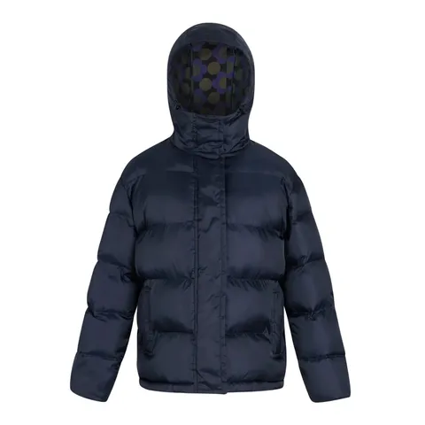 BRAND NEW REGATTA WOMENS ORLA KIELY OVERSIZED WINTER PADDED JACKET IN NAVY SIZE UK 12