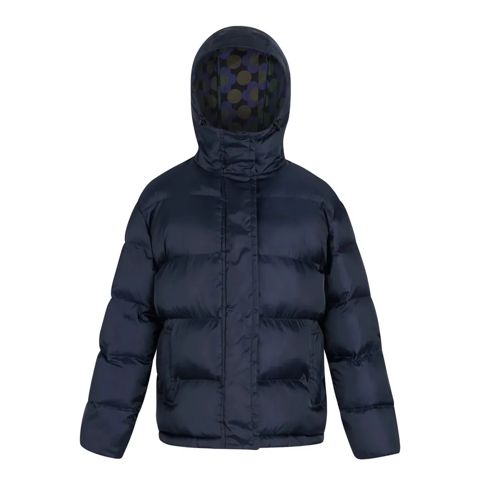 BRAND NEW REGATTA WOMENS ORLA KIELY OVERSIZED WINTER PADDED JACKET IN NAVY SIZE UK 12