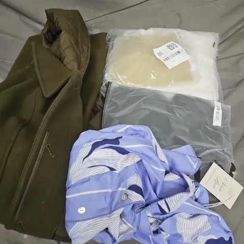 APPROXIMATELY 30 ASSORTED CLOTHING ITEMS IN VARIOUS SIZES, STYLES & COLOURS TO INCLUDE BRANDS SUCH AS CYBERJAMMIES, M&S, MNG, ETC - COLLECTION ONLY