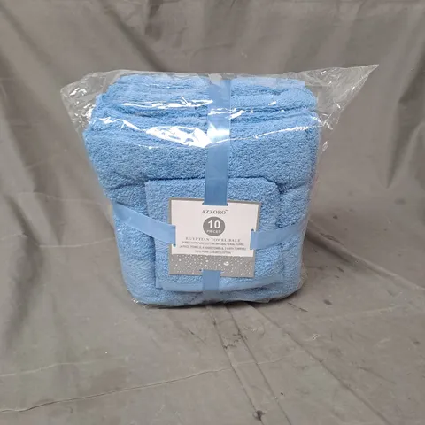 AZZORO 10 PIECE EGYPTIAN TOWEL BALE