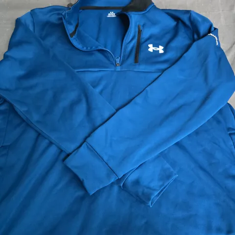 UNDER ARMOUR BLUE QUARTER-ZIP PULLOVER SIZE L