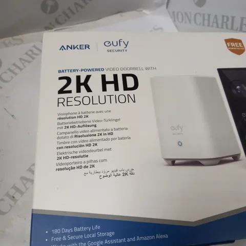 ANKER EUFY SECURITY BATTERY POWERED VIDEO DOORBELL