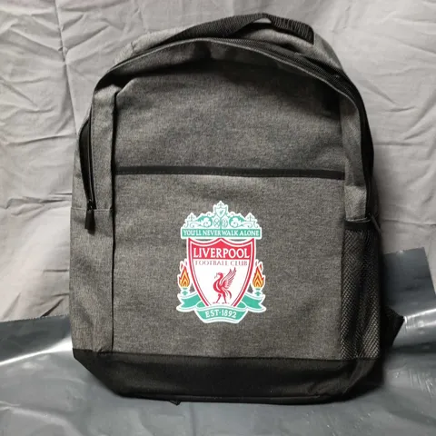 LIVERPOOL FC BACKPACK – GREY WITH CREST STICKER