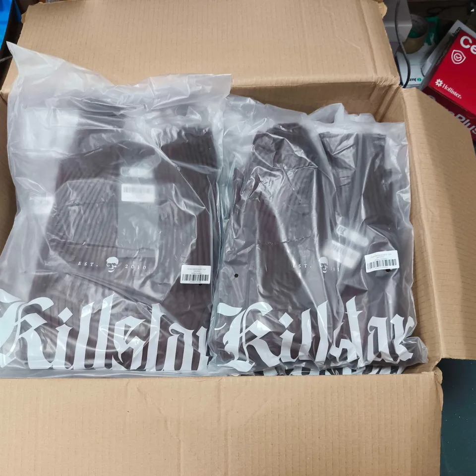 LOT OF APPROXIMATELY 40 BRAND NEW KILLSTAR CLOTHING ITEMS TO INCLUDE SWING BARDOT TOPS AND DUSK EMPRESS KNIT TOPS - VARIOUS SIZES