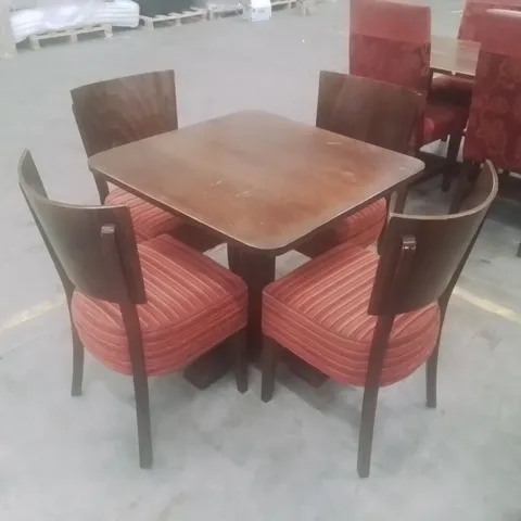 PUB RESTAURANT DINING TABLE WITH 4 CHAIRS