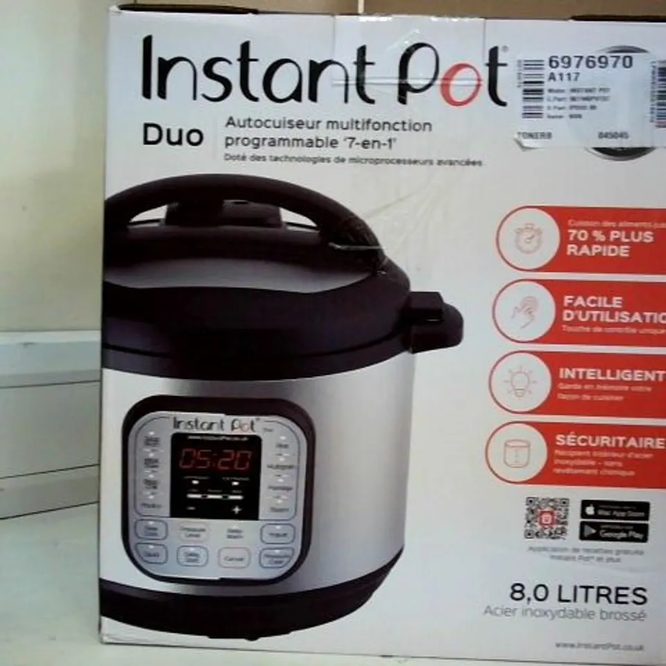 INSTANT POT DUO 7 IN 1 PRESSURE COOKER