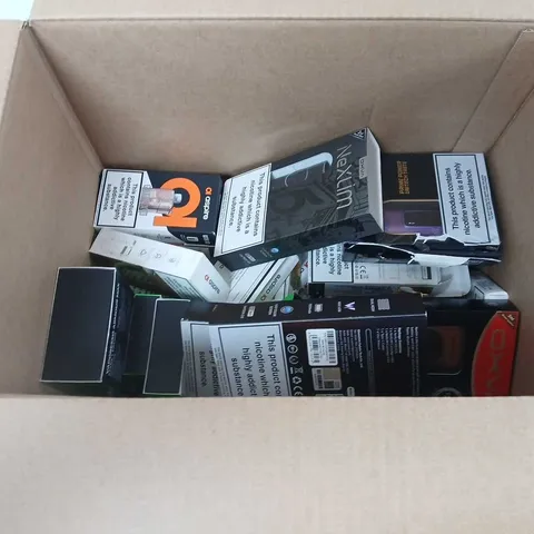 BOX OF APPROXIMATELY 35 ASSORTED E-CIGARETTES AND COMPONENTS TO INCLUDE:  ASSORTED OXVA DEVICE KITS 