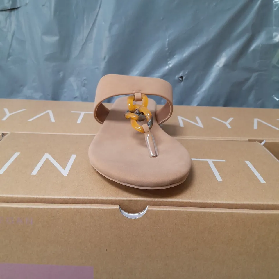 LOT OF 3 PAIRS OF INYATI LADIES THONG SANDALS TOASTED NUT SIZE 6 