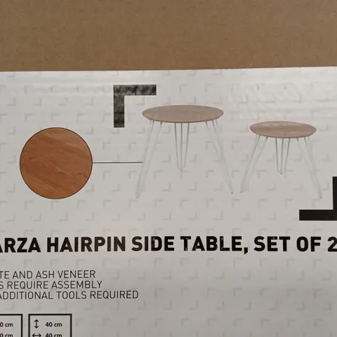 BOXED ZARZA HAIRPIN SIDE TABLE, SET OF 2 (1 BOX)