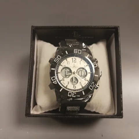BOXED SAMUEL JOSEPH MULTI FUNCTIONAL WHITE WATCH