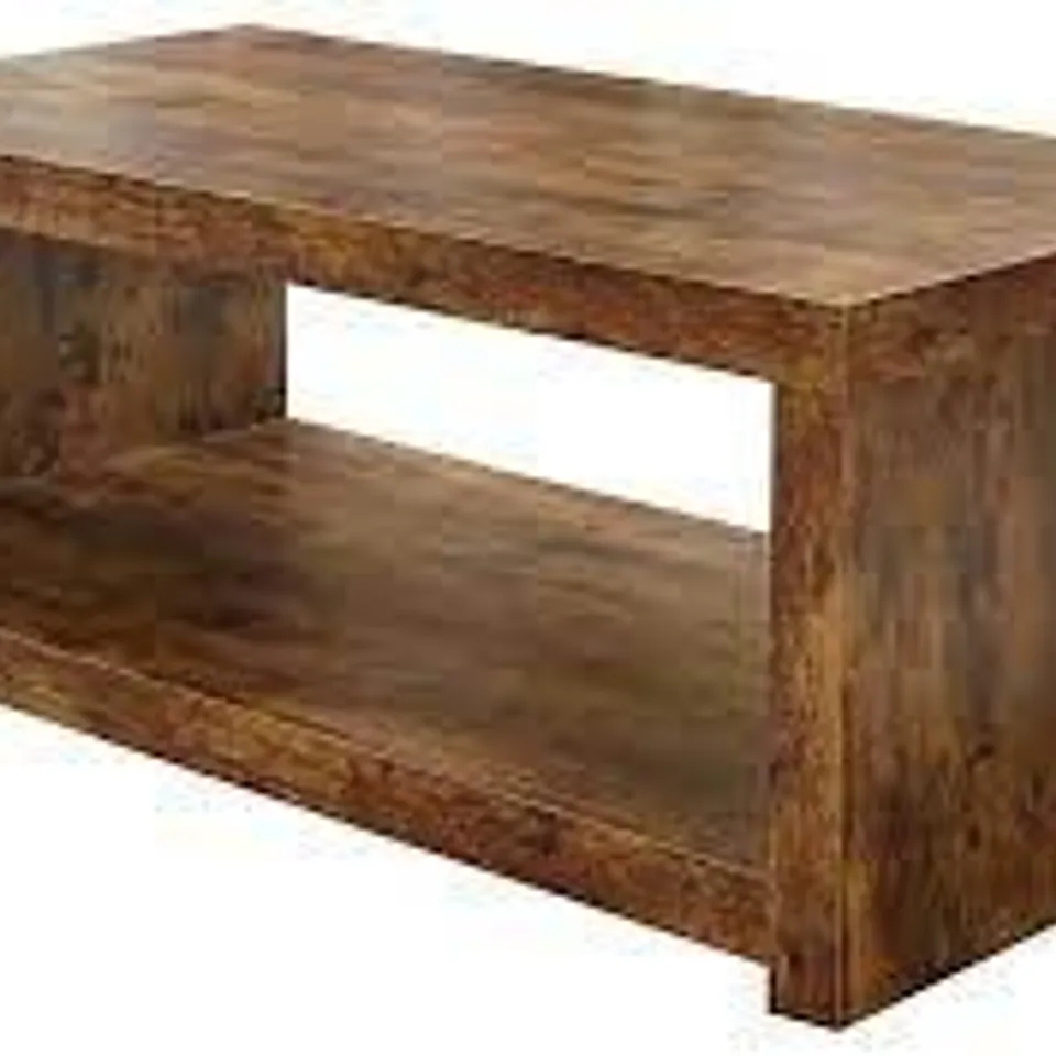 BOXED JAKARTA COFFEE TABLE WITH SHELF MANGO